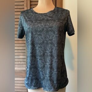 Jockey Black And White Asymmetrical Design Tee